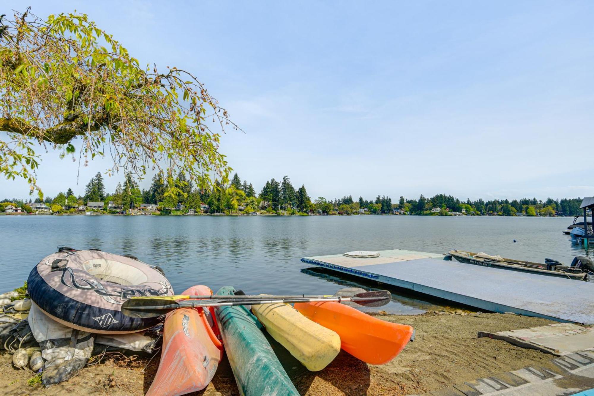Tacoma Home On Steilacoom Lake With Dock! Exterior photo
